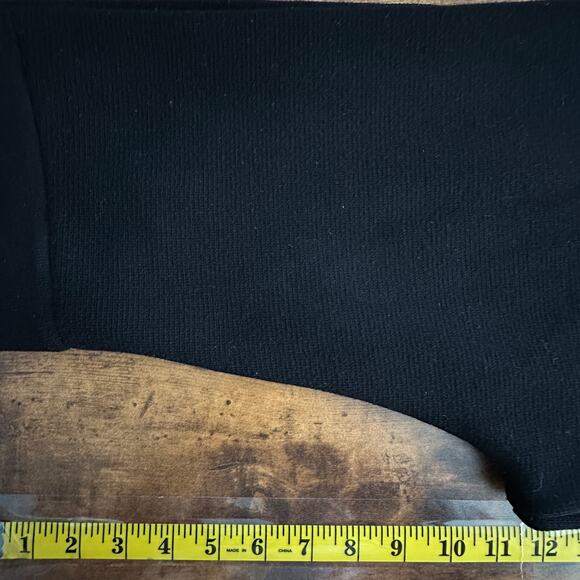 Zara Knit Pants Small Wide Leg Crop Black Loungewear Comfort Waist - Picture 4 of 9